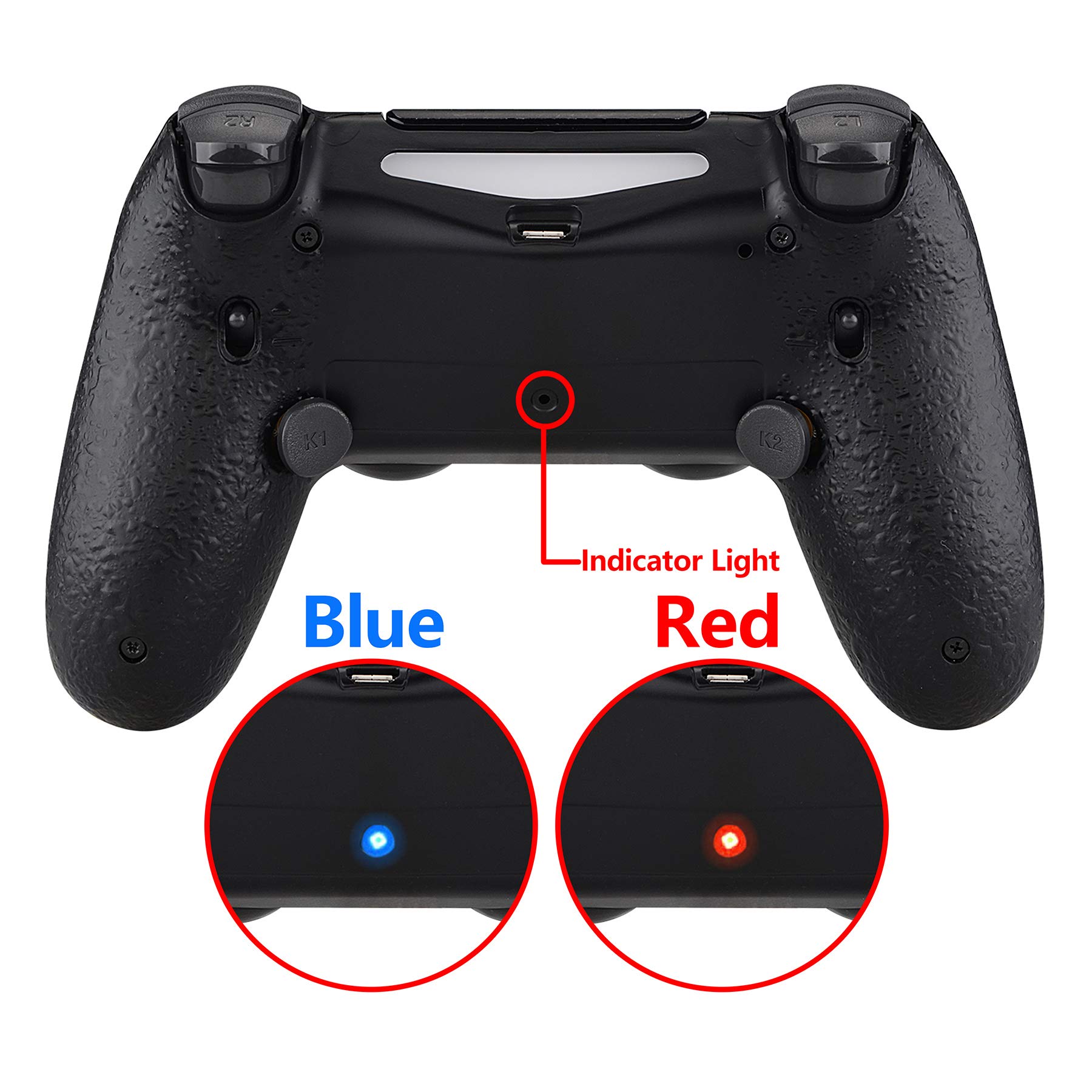 eXtremeRate DAWN 2.0 Remap kit Trigger Stop per ps4 Controller,2 Tasti Posteriori Pulsanti Aggiuntivi Back Buttons Cover Trigger Lock per ps4 Joystick JDM-040/050/055-Nero Antiscivolo