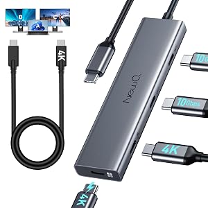 USB C Video Splitter for USBC PD Monitor Portable Screen Type C Monitors 4-Port USB-C 3 2 Gen