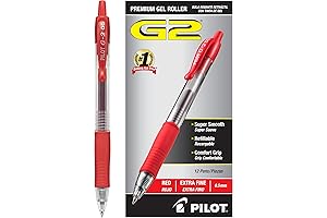 Pilot G2 Premium Red Gel Ink Pens - Pack of 12