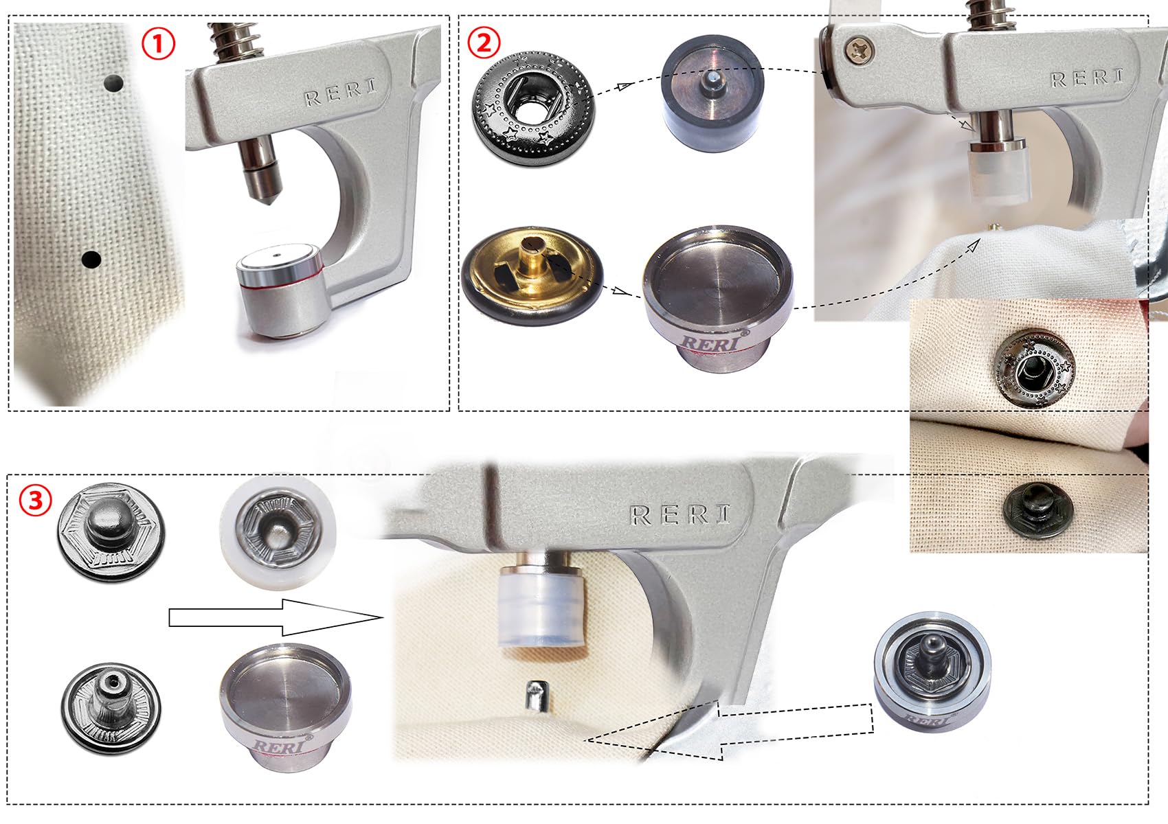 40 Set Bottoni Automatici a Pressione Bottoni Chiusura Bottoni Cucito Abbigliamento Per Giacche Jeans Borse Cinghie E Altri Cucito Progetti Kit Di Attrezzi Di Fissaggio(#2