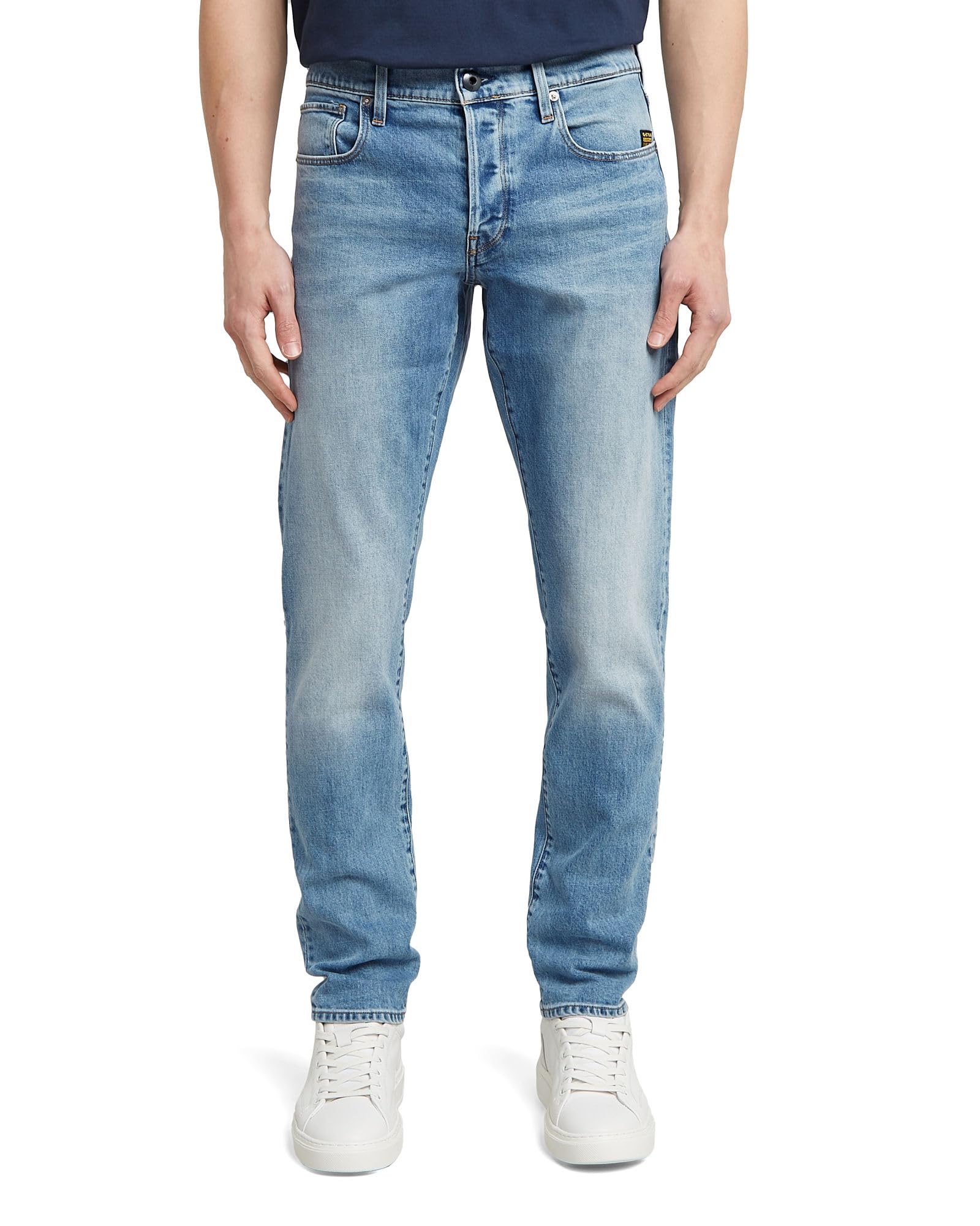 G-Star Men's Blue 3301 Jeans - Straight Fit Jeans - W30 L32 - Jeans