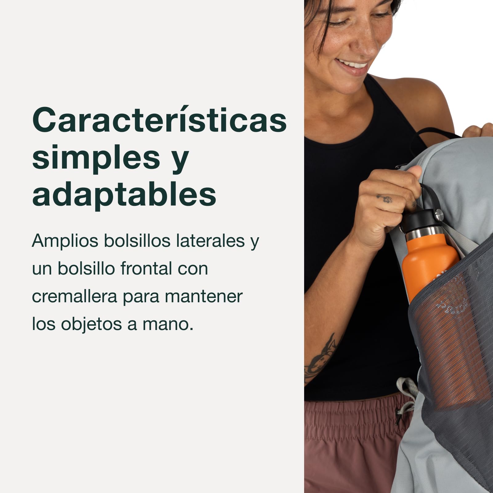 Osprey Hikelite LT Mochila de senderismo unisex, 16L, Tundra Green