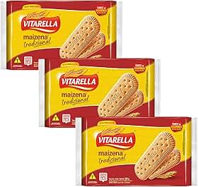 Vitarella Maizena Biscoito Maisena Vitarella Kit 3 Pacotes 1,05 kg Kits na Web