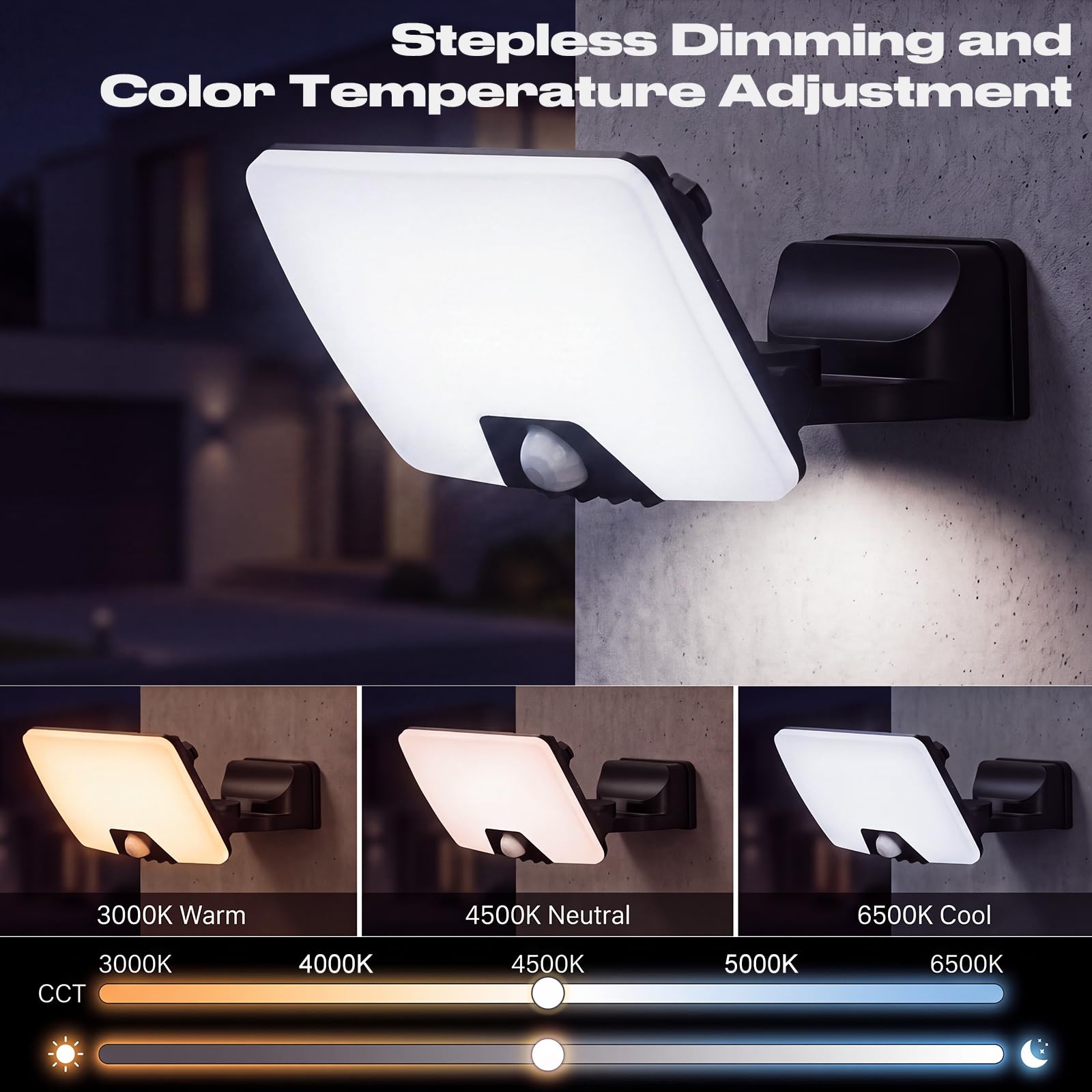 vighep Lampe d'extérieur avec détecteur de mouvement, télécommande, 3000