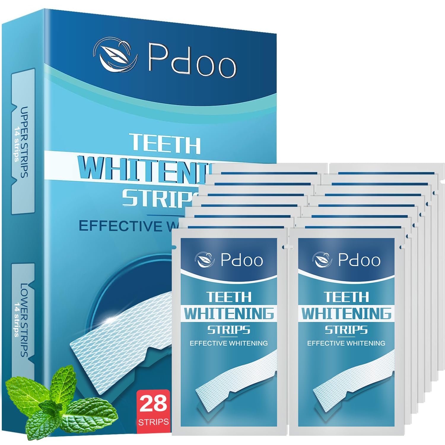  Teeth Whitening Strip 14 Treatments - Kit Pack of 28 Strips per Box, Non-Slip Design per Sensitive Teeth
| Teeth Whiten