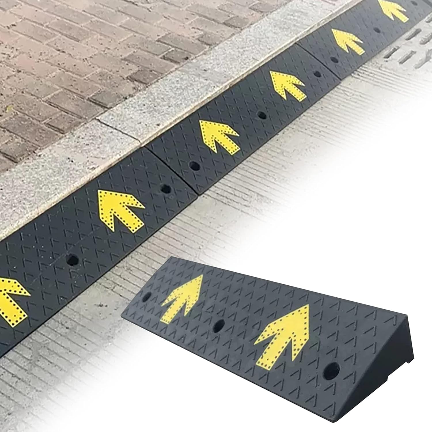 Amazon.com: HAUTHE Ramp Rubber Curb Ramp for Car Trucks, Heavy-Duty ...