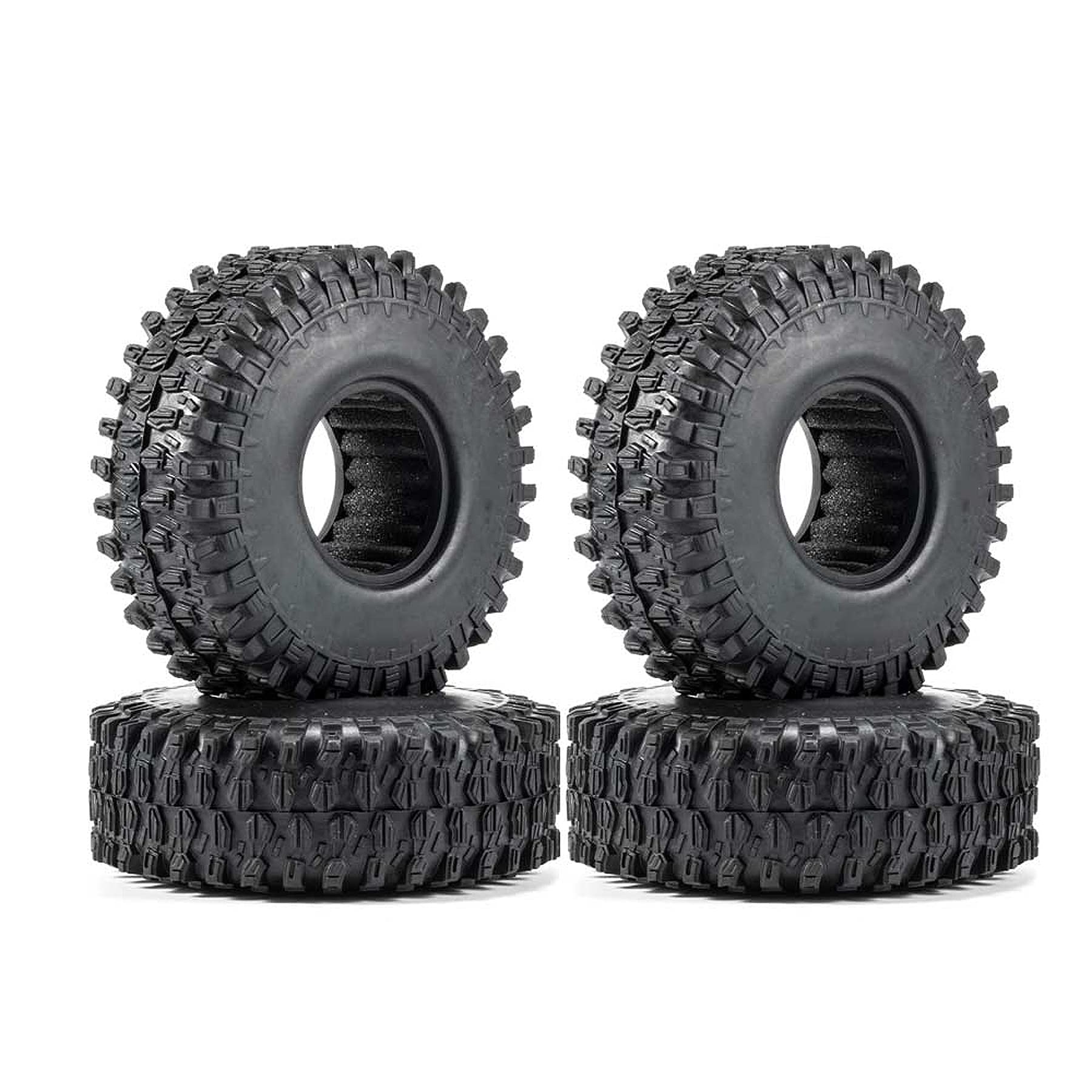 4pcs RC Tires 1.9inch RC Rubber Tyre Set Wheel Tires for 1/10 RC Crawler TRX4 Axial SCX10 III AXI03007 D90 TF2 MST Tamiya Redcat Gen 8 Gen 7 Tires