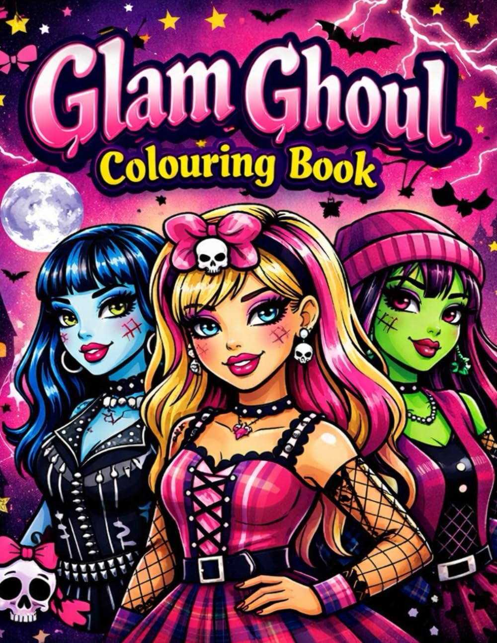 Glam Ghoul Colouring Book: Spooky Stylish Dolls to Colour & Create (Colouring Books by Slick Turd)