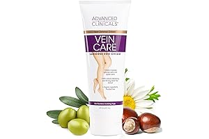 Advanced Clinicals Varicose and Spider Vein Treatment Cream with Arnica