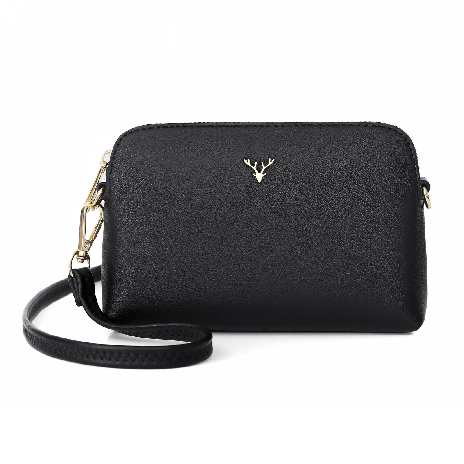 ZMDB Handtasche Damen, Klein PU Leder Handy Portemonnaie Tasche Umhängetasche Geldbeutel mit Verstellbarem Schultergurt Reißverschluss Crossbody Bag