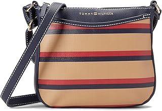 Whitney II Crossbody Whitney Stripe Coated PVC Tannin/Primary Red One Size, Tannin/Primary Red, One Size