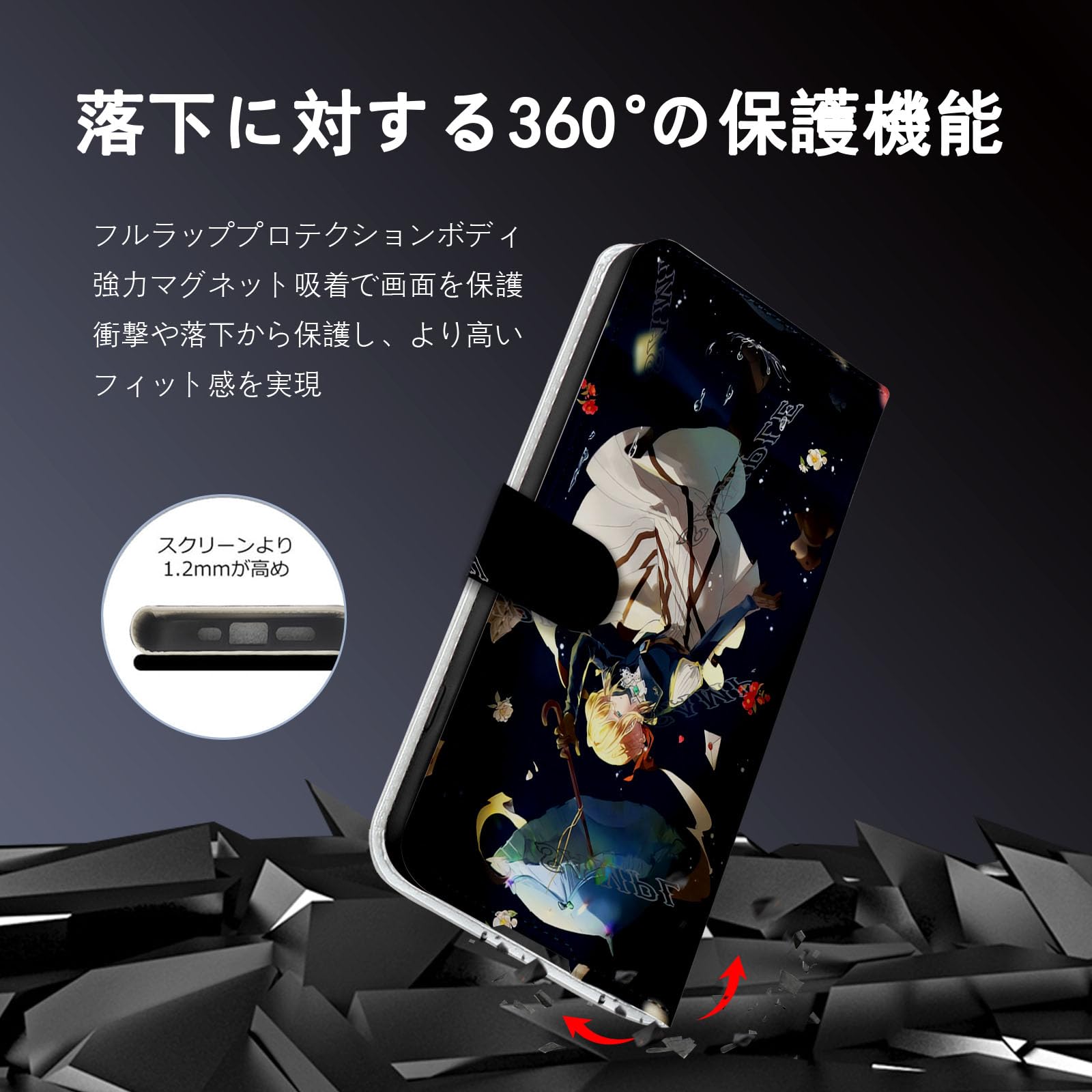 Amazon.co.jp: ヴァイオレット・エヴァーガーデン スマホ ケース