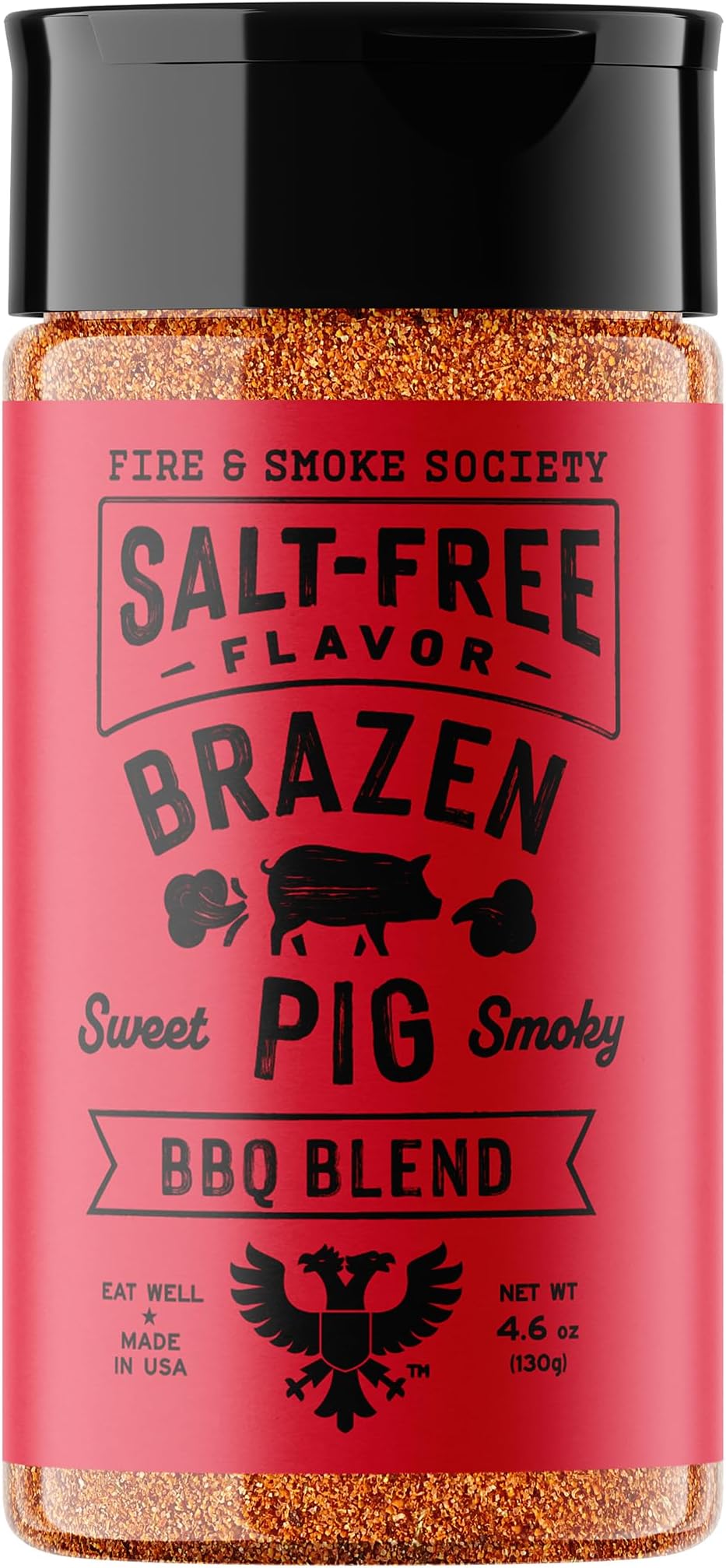 Salt-Free Brazen Pig BBQ Seasoning | Pork Rub, BBQ Spice Blend | Pork, Chicken, Smoked Butt, Ribs | Brown Sugar, Paprika, Cumin | M 4.6 oz