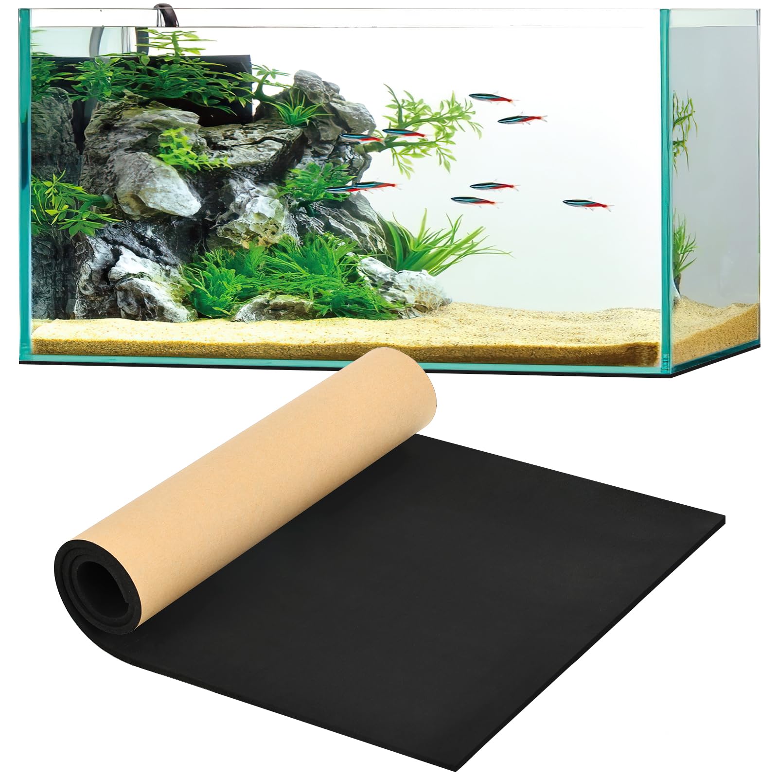 Tapis de sol aquarium 76x30 cm étanche et résistant aux chocs