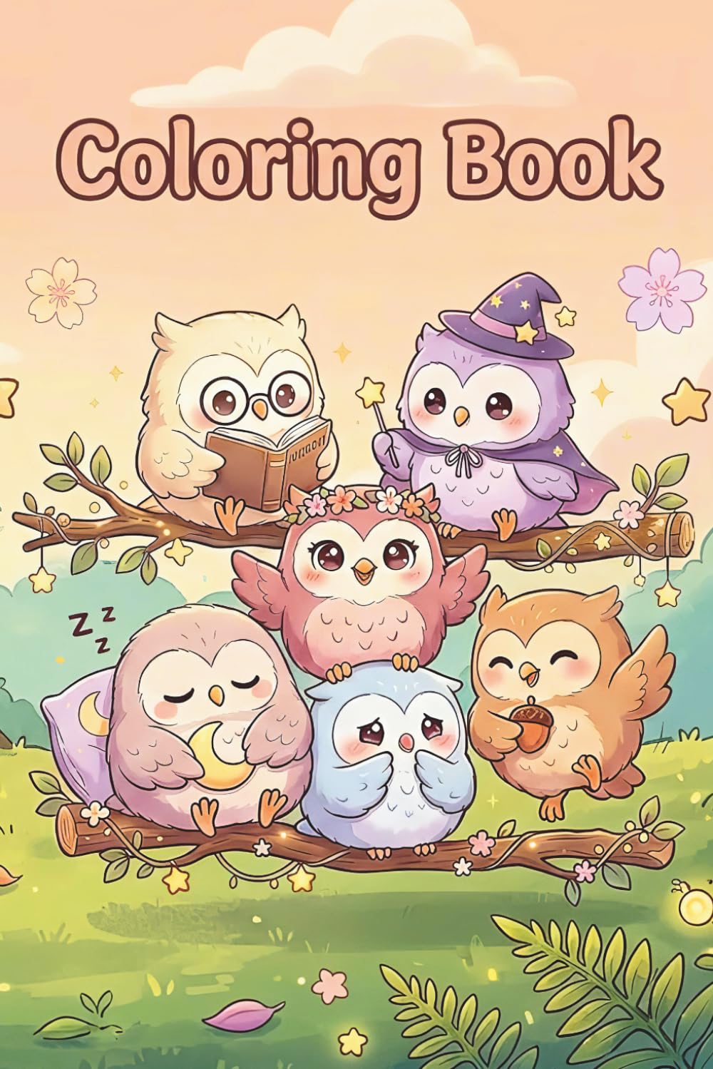 Cute Owls Coloring Book for Kids: 17 Pages Fun and Easy Owl Coloring for Children
