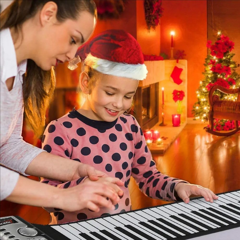 Keyboard Piano,Scroll Piano Tastatur,Tragbares Elektronisches Klavier Mit 88 Tasten,Wasserdicht Und Staubdicht,Ultra-Lange Batterielebensdauer,Geeignet Für Kinder Erwachsene Anfänger Geschenk