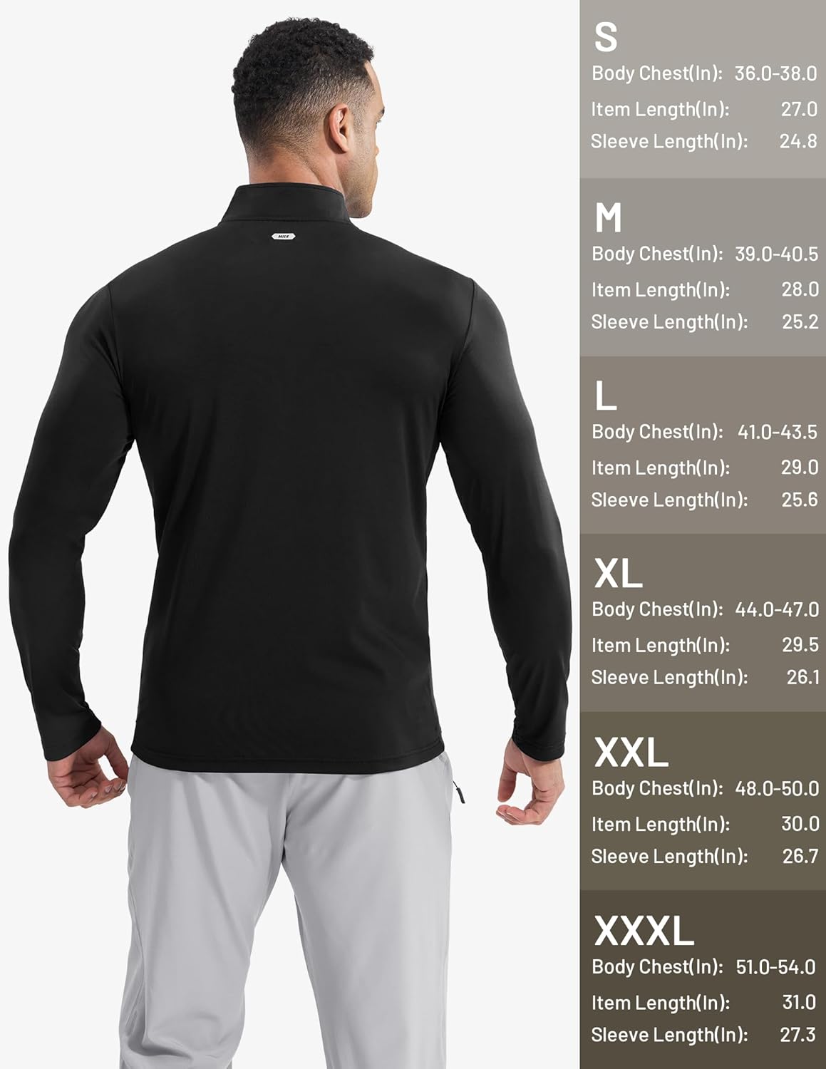 MIER Mens Quarter Zip Pullover Dry Fit Lightweight 1/4 Zip Long Sleeve Shirts for Athletic Running Golf Hiking, UPF 50+ - Image 6