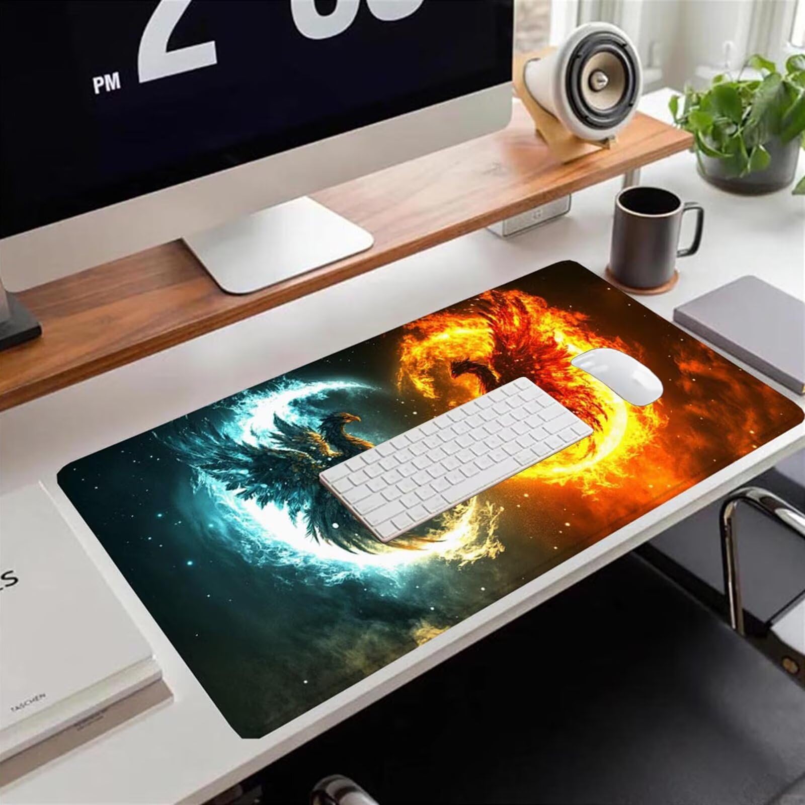 Gamingowa podkładka pod mysz 1200 x 600 x 3 mm, XXL, wodoszczelna, odporna na ścieranie, z przyszytymi krawędziami, czarna, podkładka na biurko, poprawia prędkość i precyzję pod laptopa, komputera