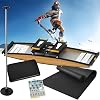 Ski Training Machine, Aeroski Exercise Machine, With Ski Poles and Floor Mats, Oak Material, 150kg Load-Bearing Capacity, 0-100kg Adjustable Resistance, For Waist, Abdomen, And Leg Training