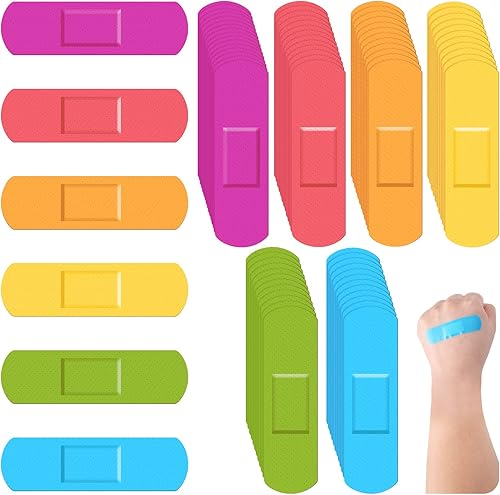 Yinder 360 vendajes para niños, vendajes flexibles coloridos a granel, impermeables, transpirables, de neón, protegen cortes y rasguños para niños