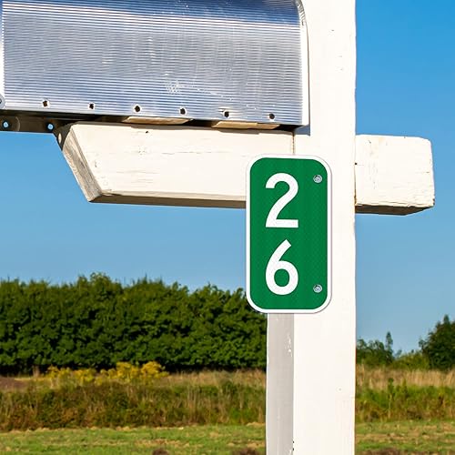 Miniatura 4 de Letrero de dirección 911, letrero reflectante vertical de emergencia personalizado, ideal para entrada, edificios de unidades múltiples y casa, 6 x