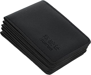 NUOBESTY 5 Pçs De Couro Fino Fino Cartão De Crédito Id Mini Carteira Titular Carteira Carteira De Motorista Bifold Com Janela Id Carteira Minimalista Bolso Frontal Para Homens Mulheres