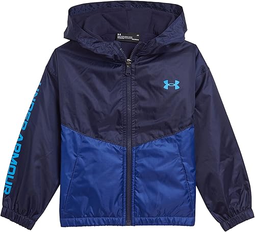 Under Armour Boys' Windbreaker, Zip-up Jacket, Water Repellent and Windproof