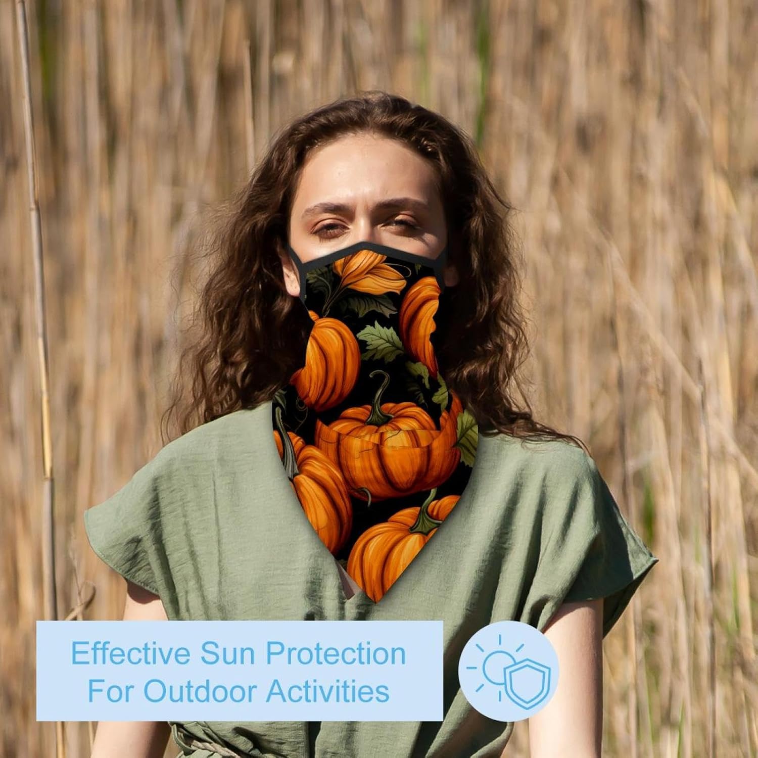 4 Pack Thanksgiving Fishing Neck Gaiter - UV Face Mask Sun Protection for Men & Women