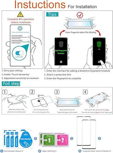Miniatura 7 de Samsung Galaxy Note 10 Protector de pantalla de vidrio templado para Galaxy Note 10 [Curvo 3D] [Reconocimiento de huellas dactilares] Protector de