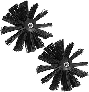 Warmhm 2pcs chimney brush dryer duct cleaning tool cleaning kit cleaning brushes for drill Fireplace Lint Sweeping Tool Duct Brush Replacement Cleaning Brush Head Fireplace Brush Head