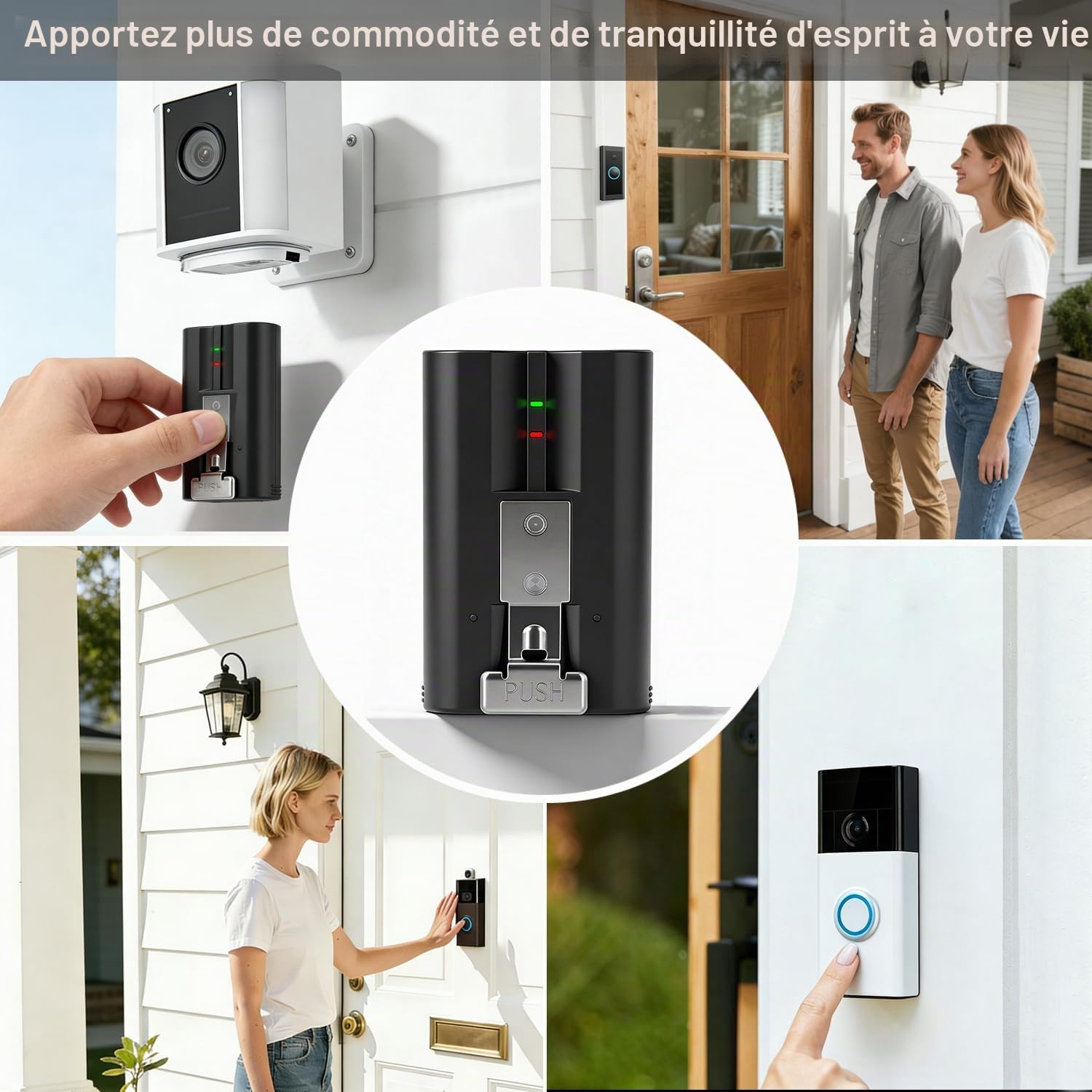 (Lot de 2) V4 Ring Batterie 6040mAh 3.65V, Compatible avec Les caméras Ring Doorbell Camera 2/3/4/3 Plus, Stick Up Camera (2e et 3e génération), Spotlight Cam et Peephole Cam