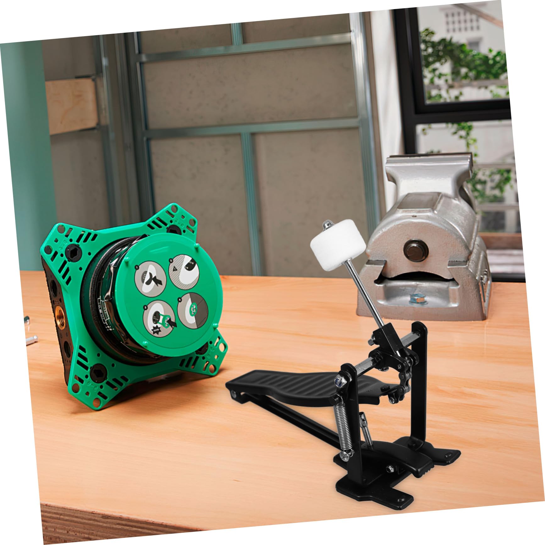 Mikinona Pédale de Grosse Caisse Alliage Aluminium Léger Accessoire et Compatible avec Plusieurs Kits de Batterie Facile à Remplacer et Utiliser