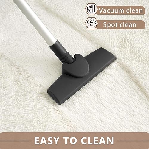 Vista 12 de Alfombras peludas para sala de estar, alfombra negra de 6 x 9 pies, alfombras de felpa para dormitorio, alfombras peludas para habitación de niños