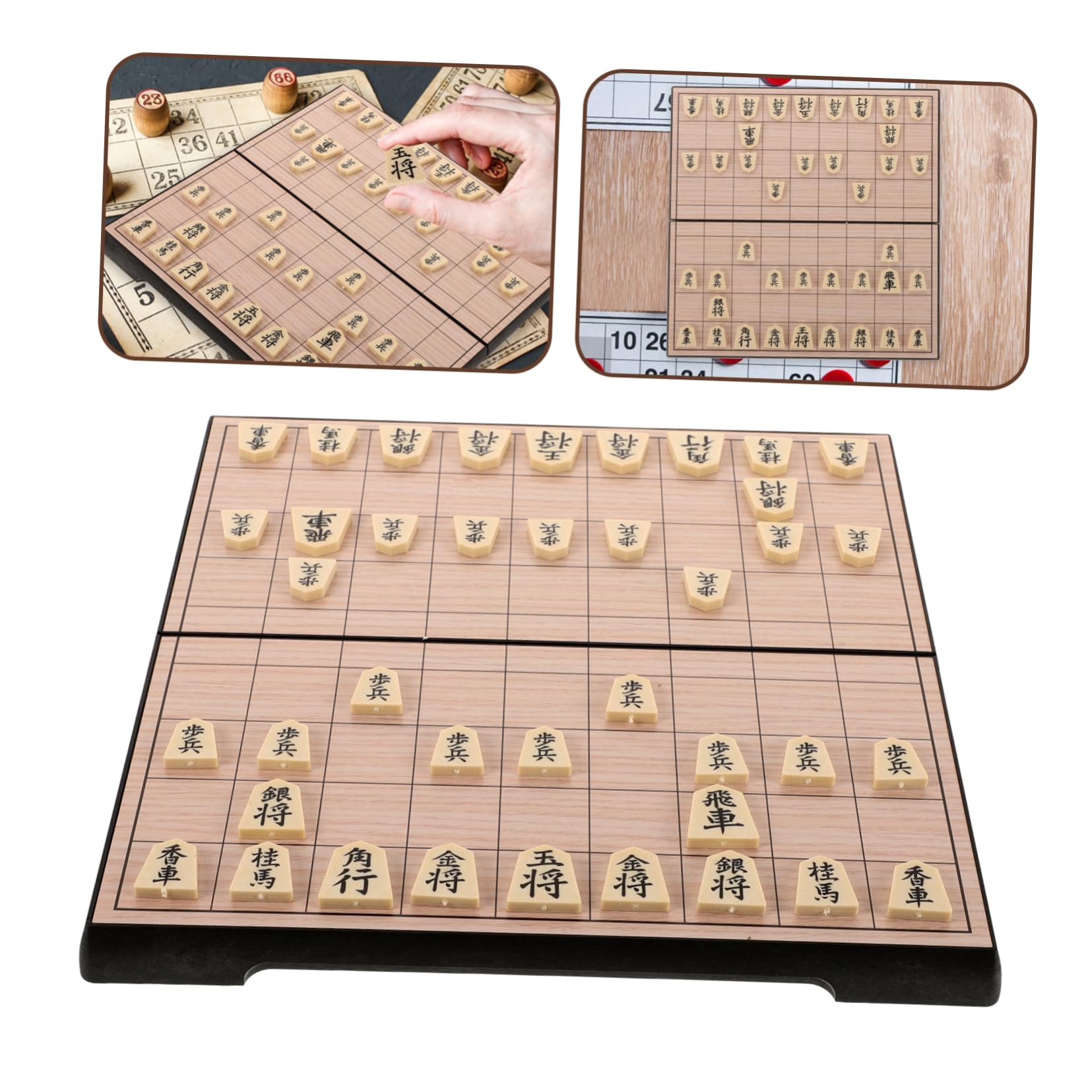 Gioco di Shogi Pieghevole Magnetico in Ps da Viaggio | Scacchiera Portatile, Intrattenimento On The Go, per Adulti e Appassionati