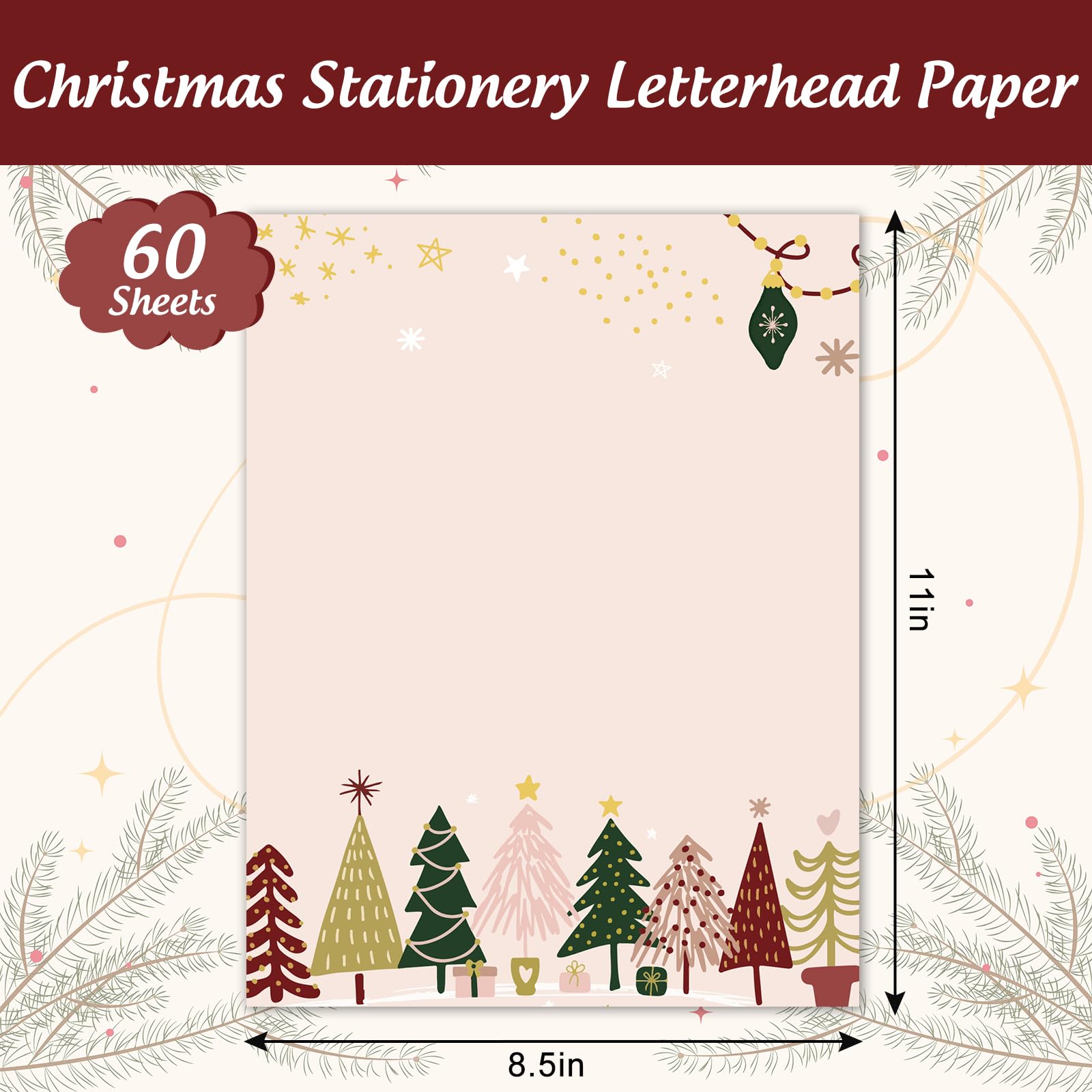 Amazon.com : Whaline 60 Sheets Boho Christmas Tree Stationery Letterhead Paper Double-Sided Print Xmas Border Letter Writing Paper for Notes Greeting Cards Invitation Office Printing, 8.5 x 11 Inch : Office Products amazon-com-whaline-60-sheets-boho-christmas-tree-stationery-letterhead-paper-double-sided-print-xmas-border-letter-writing-paper-for-notes-greeting-cards-invitation-office-printing-8-5-x-11-inch-office-products