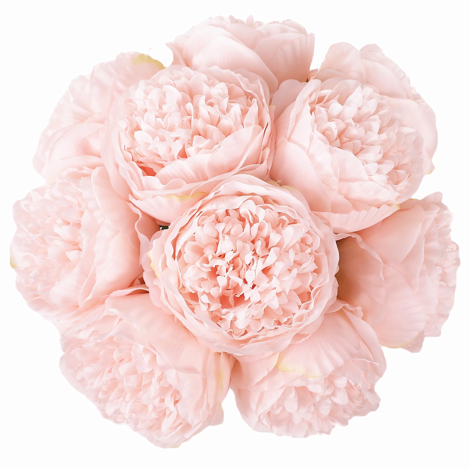 10PCS Pink Realistic Artificial Flowers Peony Fake Silk for Home Office Wedding Table Centerpieces Party Festival Bar Decoration Indoor