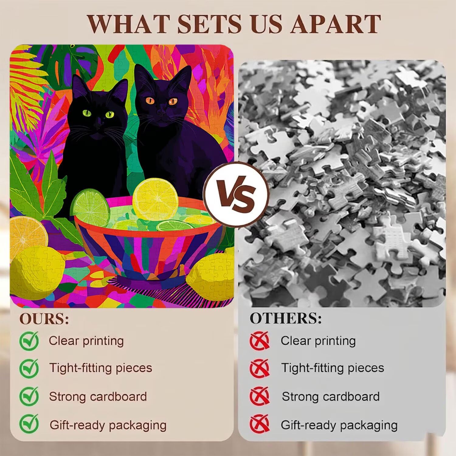gatto fumetti Puzzle 5000 Pezzi per Adulti, Puzzle in Legno - Collezione Classica con Poster Incluso -Sfida di Concentrazione e Passatempo Antistress, Gioco Educativo per Famiglia, 156 x 105 cm f0-714