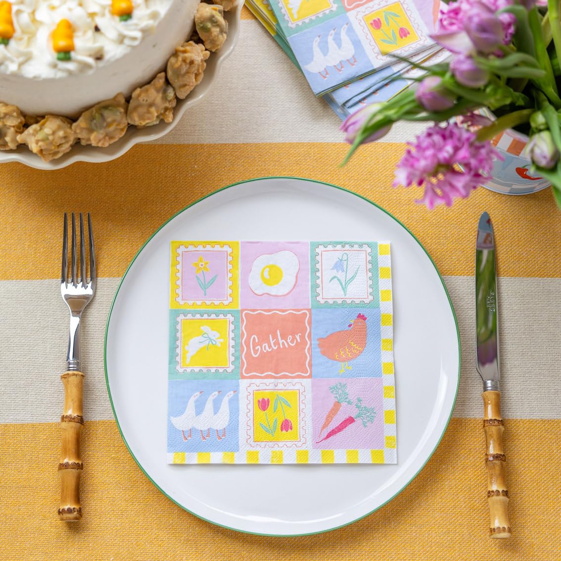 Talking Tables Tovaglia grande in cotone a righe gialle, riutilizzabile, per pranzi estivi, feste in giardino, matrimoni, picnic, lavabile, morbido cotone, 160 x 250 cm