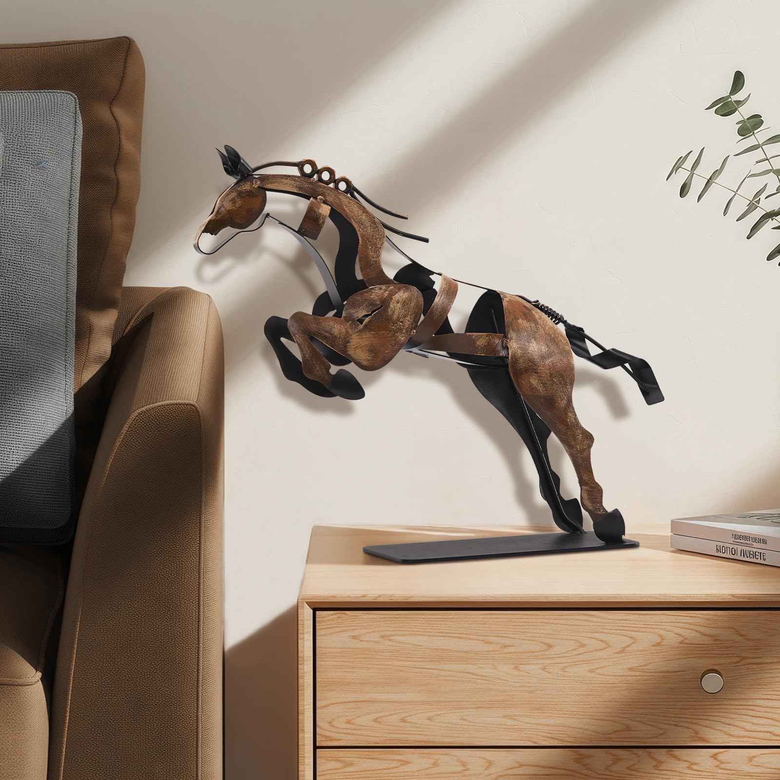 Amazon.co.jp: SunBlogs アートメタル馬像、ウエスタンホーム