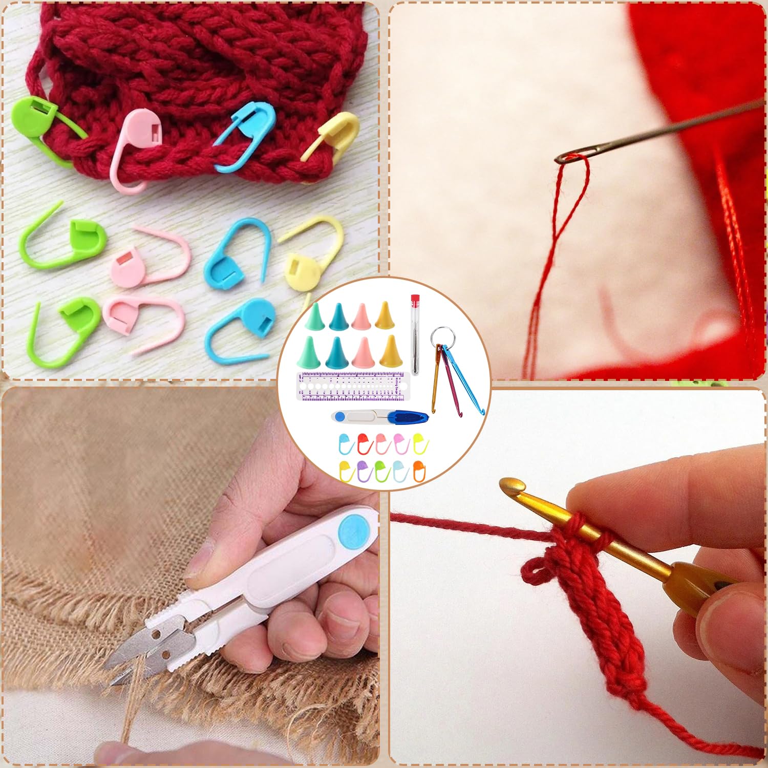 Set 18 Paia Ferri Da Maglia In Bambù 25 Cm – Da 2 Mm A 10 Mm – Aghi A Punta Singola Per Principianti – Calze, Sciarpe, Maglioni