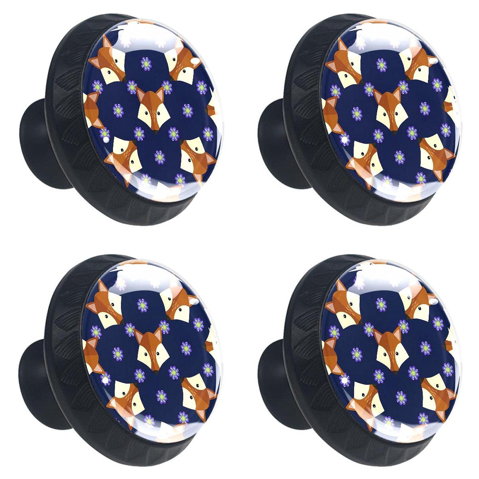 Boutons pour tiroir en verre forme cercle avec vis incluses