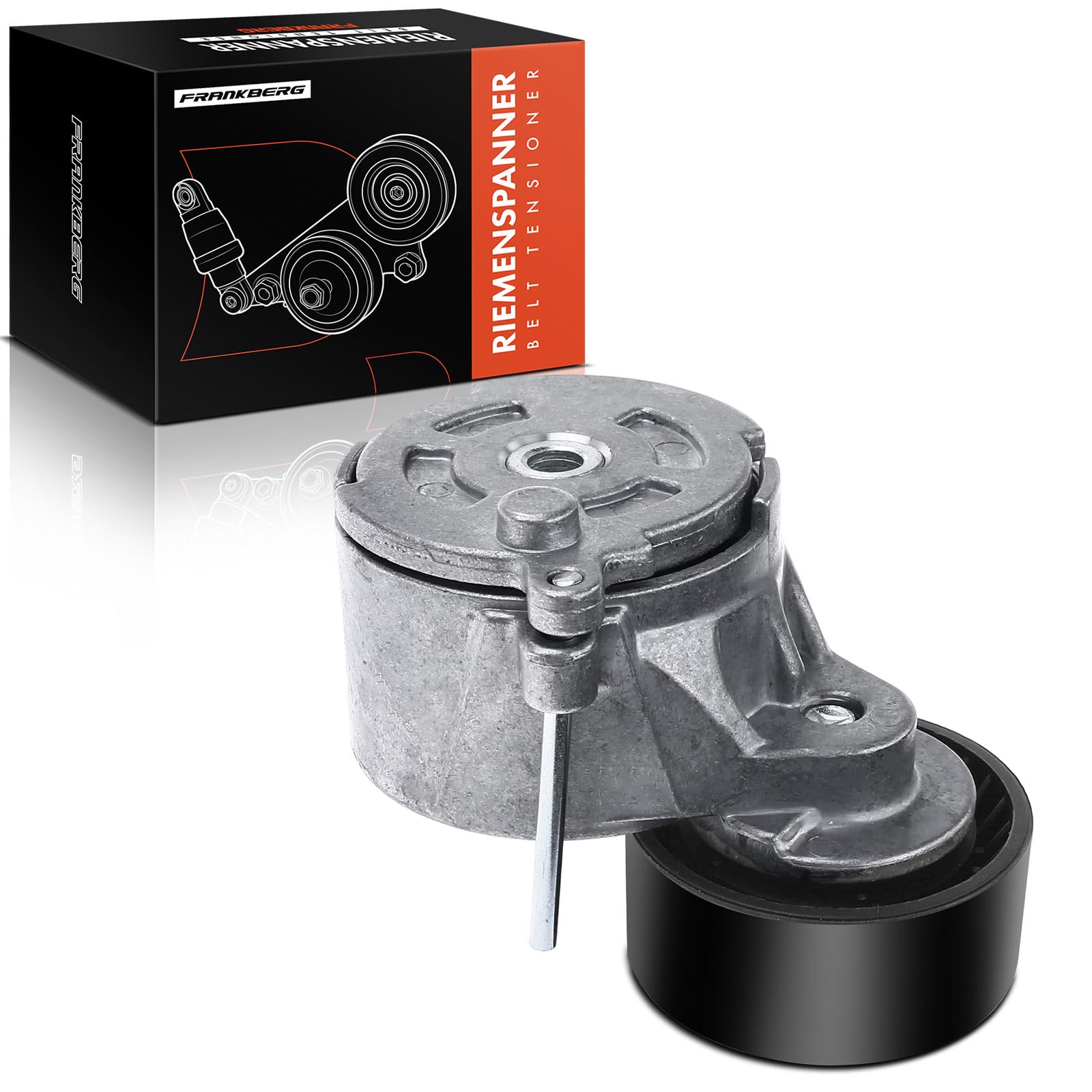 Frankberg Tendeur Courroie trapézoïdale à Nervures Compatible avec Partner Breakspace 5 G 1.6 HDi 90 Expert Remorque 1.6 HDi 90 16V 407 6D 1.6 HDi 110 407 SW 6D 6E 1.6 HDi 110 Remplacer# 1611424880