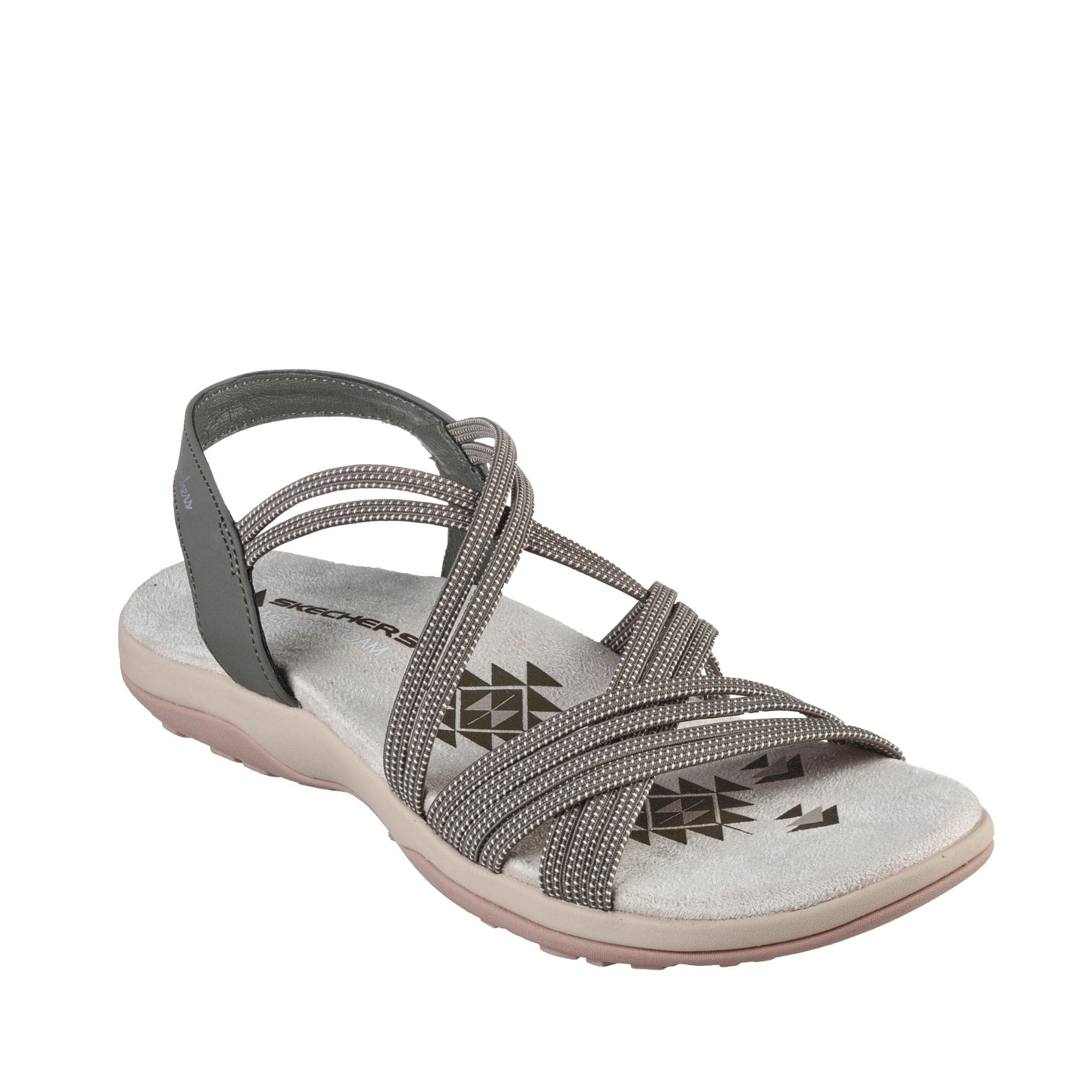 Skechers Reggae Slim - Slip Spliced Sandali con Cinturino alla CavigliaDonna