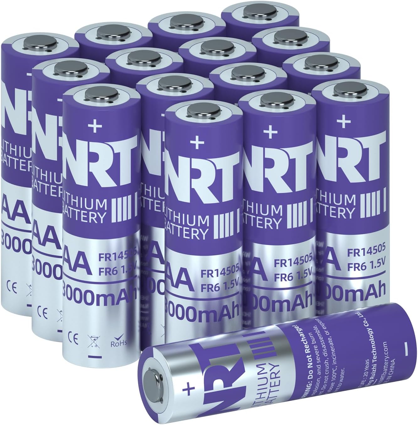 NRT AA Batteries 16 Pack Lithium Iron Double A Batteries 1