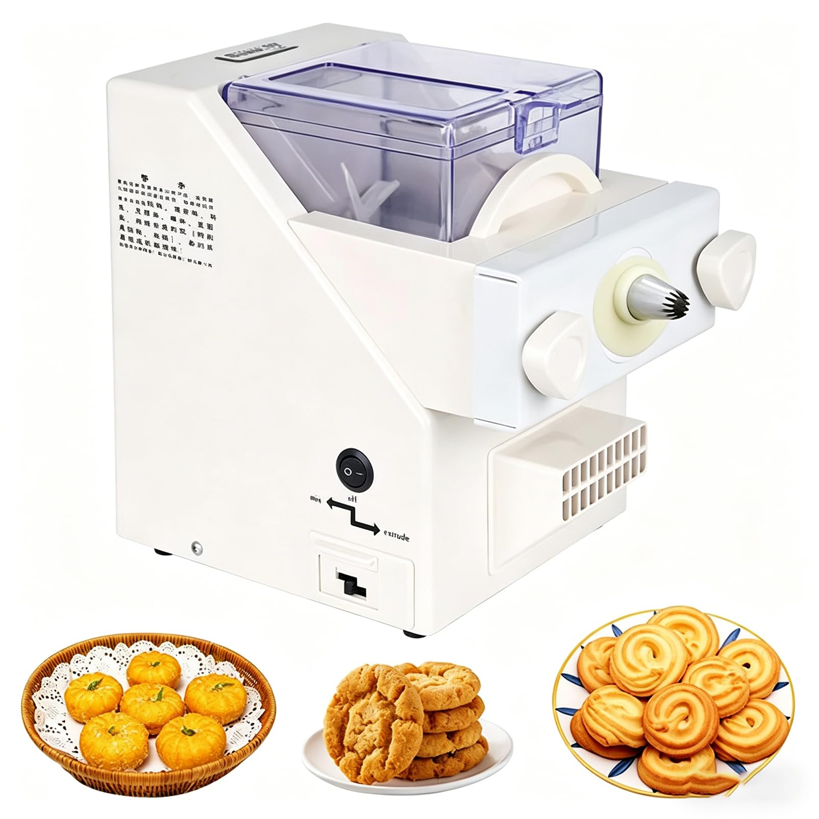 Eiwitany Electric Cookie Press with 8 Nozzles - High-Speed Biscuit Maker for Home Baking, Ideal for Cookies, Pastries & Creative Desserts