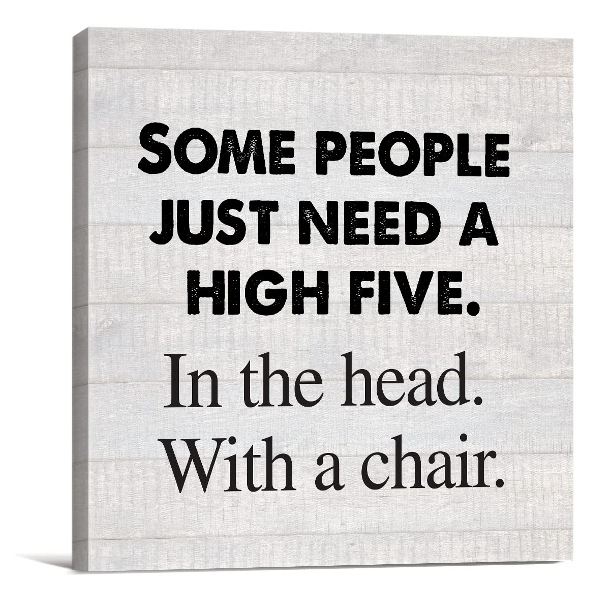 Country Some People Just Need a High Five Canvas Prints Wall Art Decor Desk Sign Office Poster Painting Framed Artwork 8 x 8 Inch Home Office Dorm Shelf Wall Decoration