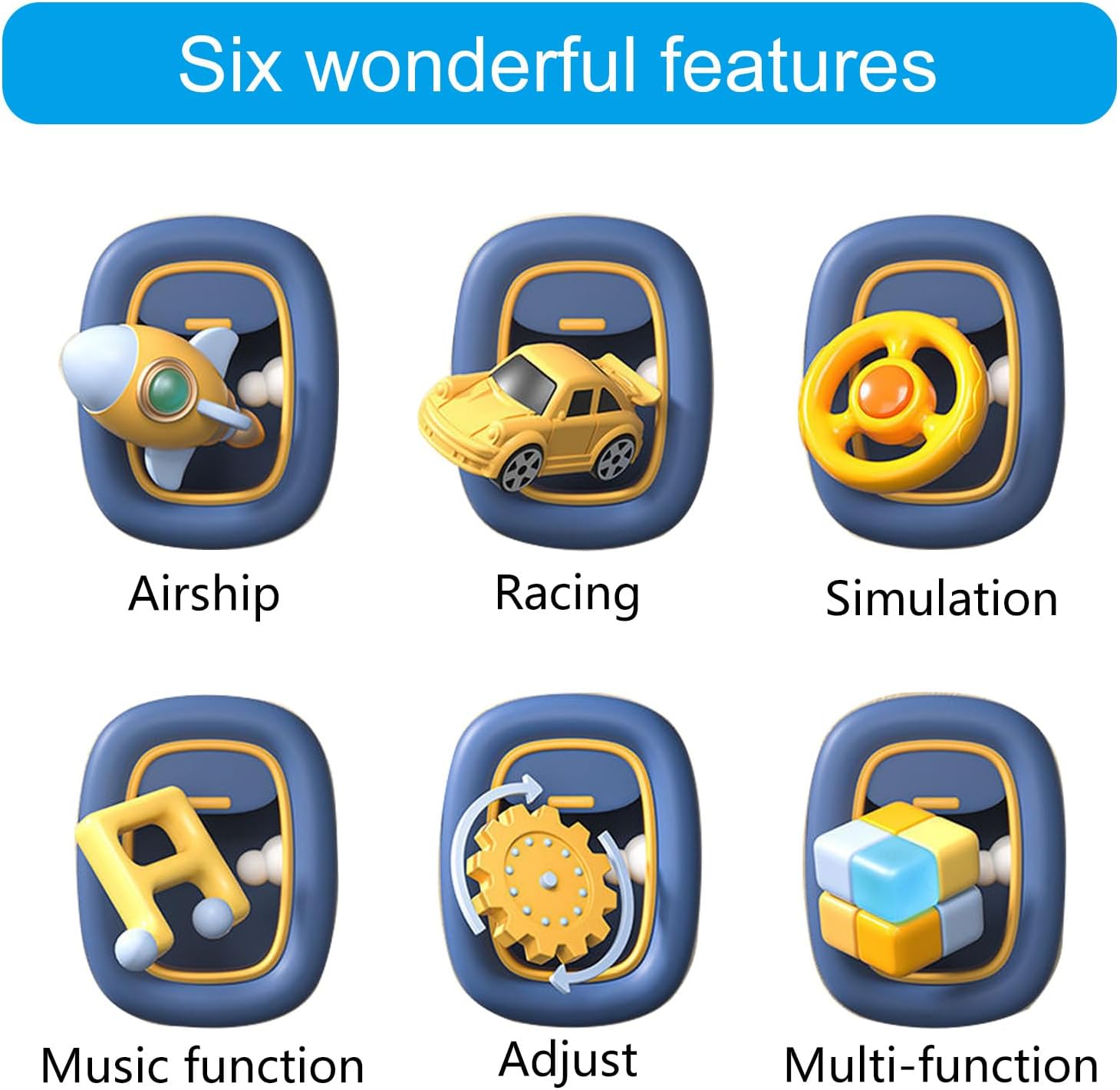 Steering Toy Driving Interactive Educational Learning Toddler Simulated Driving Race Cars Game Interactive Educational Learning Car Race