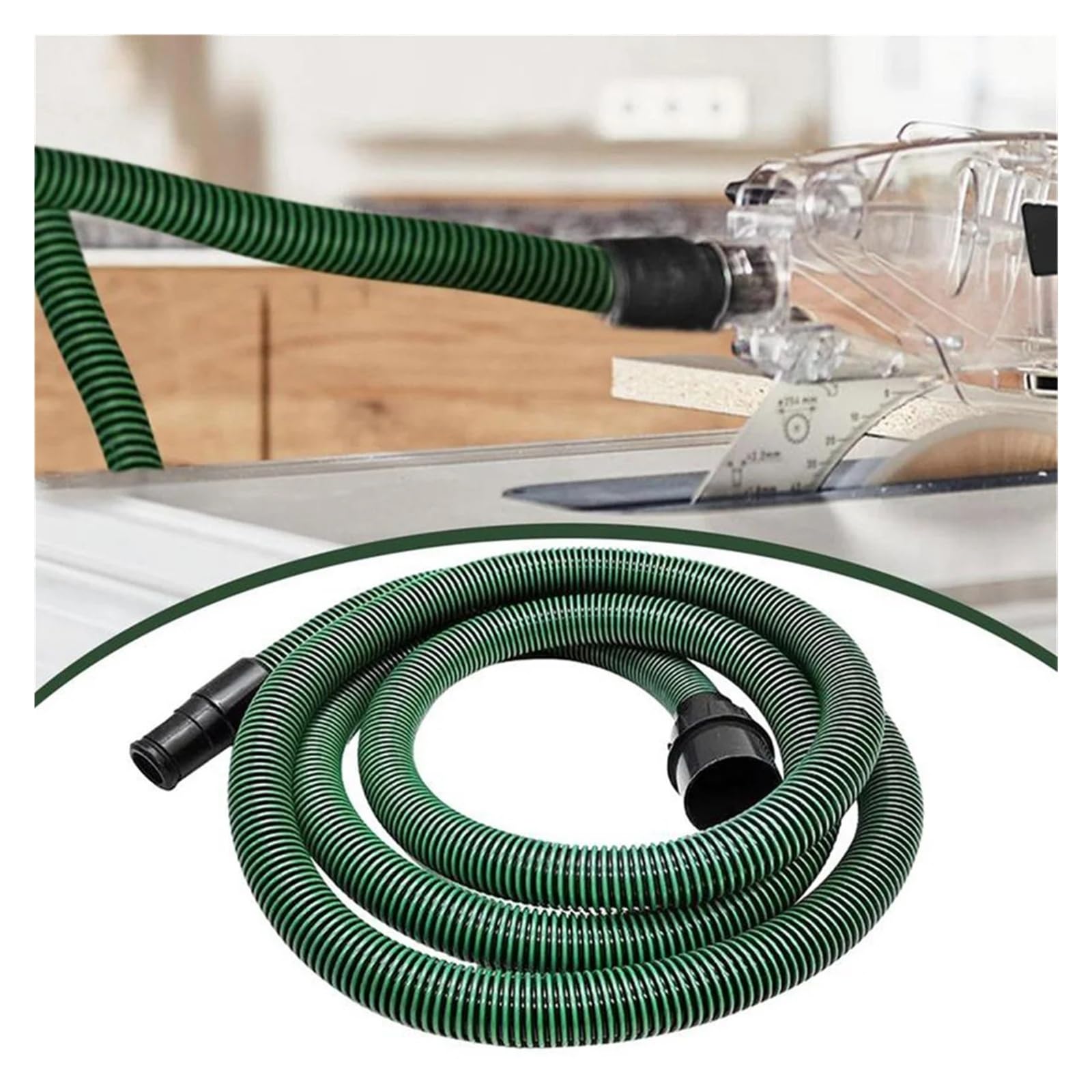 ホース、Compatible For FESTOOL 電気掃除機用集塵バケット吸塵パイプ 3.5 メートル 電気掃除機に適用するホース集塵バケット吸塵  パイプ 3.5 メートル FESTOOL 電動掃除機用集塵バケツ 集塵パイプ 3.5M/5M 対応ホース(Green 5m) HiKOKI ハイコーキ  旧 日立 集塵機用 ... ホース適用可能、FESTOOLに適合、電気掃除機集塵バケット集塵パイプ