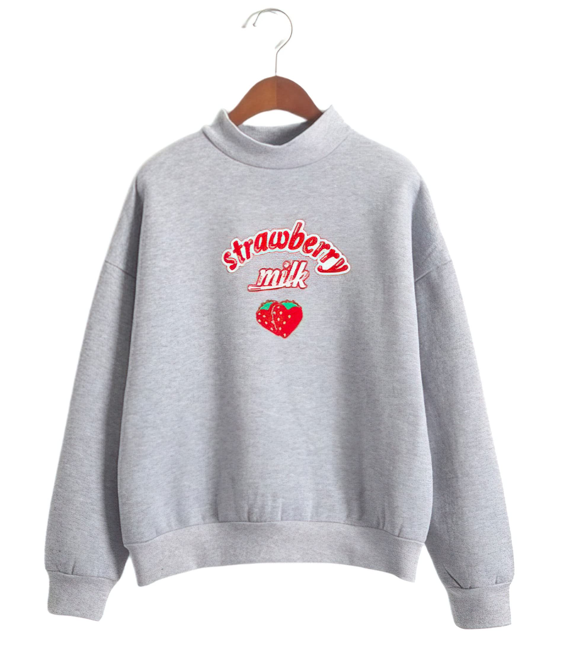 BalykccbWomen's Harajuku Pastel Kawaii Strawberry Sweatshirt Pullover Schoolgirl Clothes