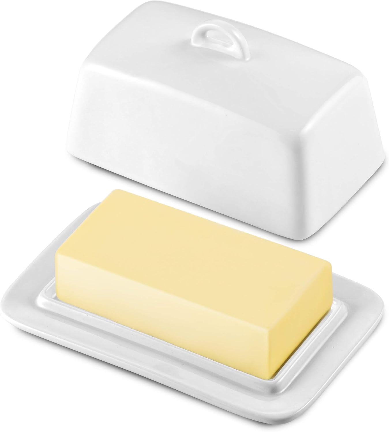 GOURMEX Classic Butter Dish with Lid Ideal Butter Keeper for Salted